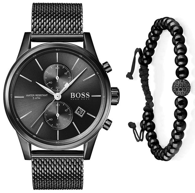  Shop Authentic Hugo Boss Associate Black Dial Black Mesh Bracelet Watch for Men - 1513769 - Luxxuri