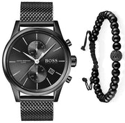  Shop Authentic Hugo Boss Associate Black Dial Black Mesh Bracelet Watch for Men - 1513769 - Luxxuri