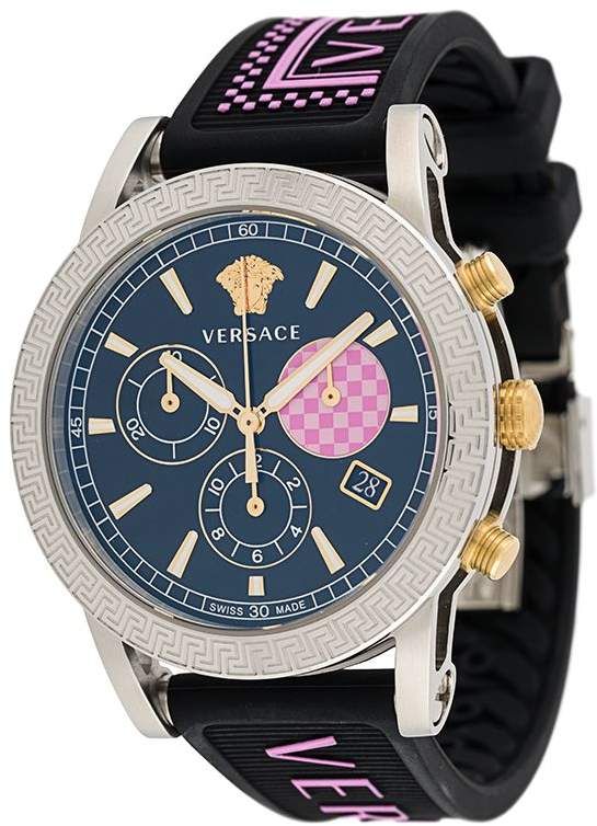  Shop Authentic Versace Sport Tech Chronograph Black Dial Black Rubber Strap Watch for Women - VELT00619 - Luxxuri