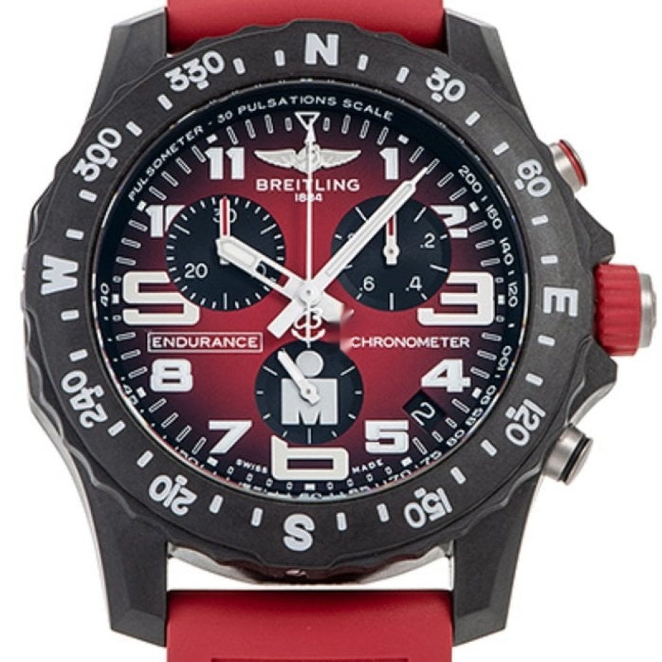  Shop Authentic Breitling Endurance Pro Ironman Red Dial Red Rubber Strap Watch for Men - X823109A1K1S1 - Luxxuri