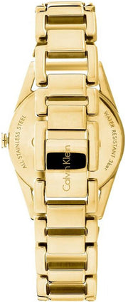  Shop Authentic Calvin Klein Dainty White Dial Gold Steel Strap Watch for Women - K7L23546 - Luxxuri