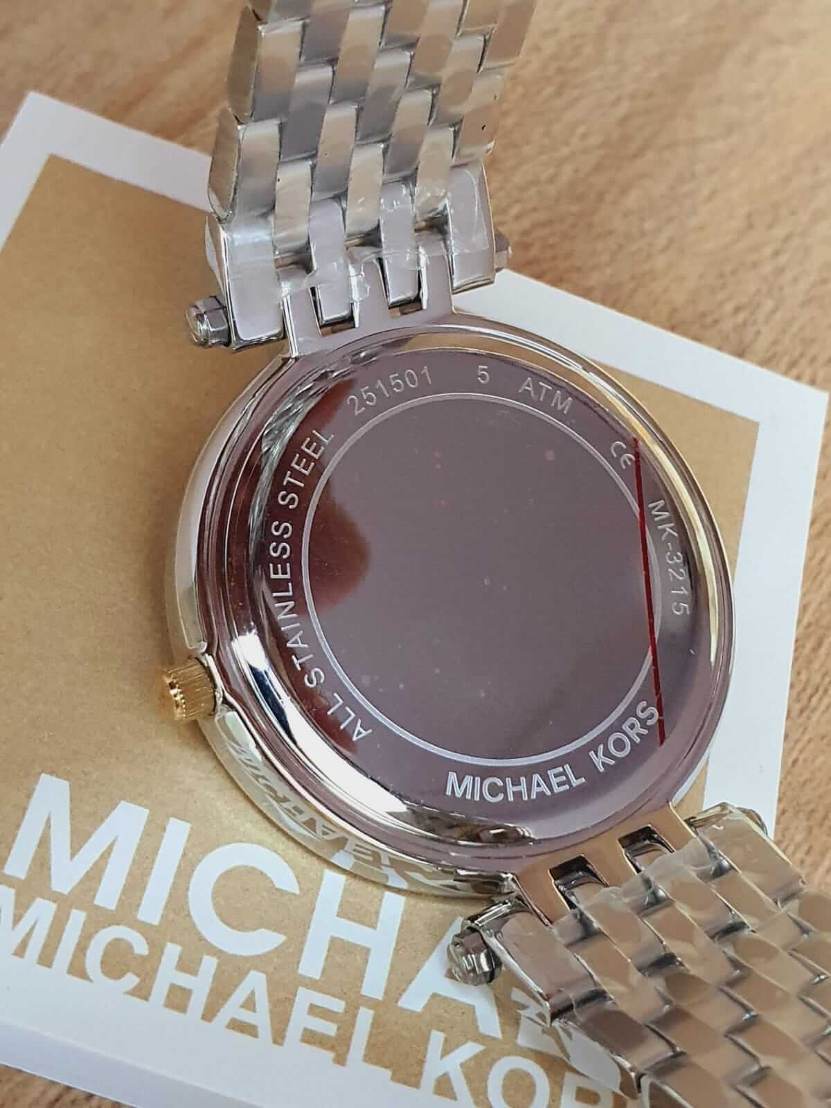  Shop Authentic Michael Kors Darci Silver Dial Two Tone Stainless Steel Strap Watch for Women - MK3215 - Luxxuri