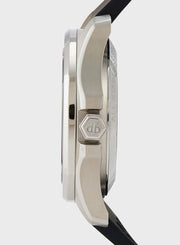 Philipp Plein High-Conic Automatic Silver Dial Black Silicone Strap Watch For Men- PWRAA0123