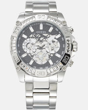  Shop Authentic Guess Trophy Chronograph Diamonds Black Dial Silver Steel Strap Watch for Men - GW0390G1 - Luxxuri