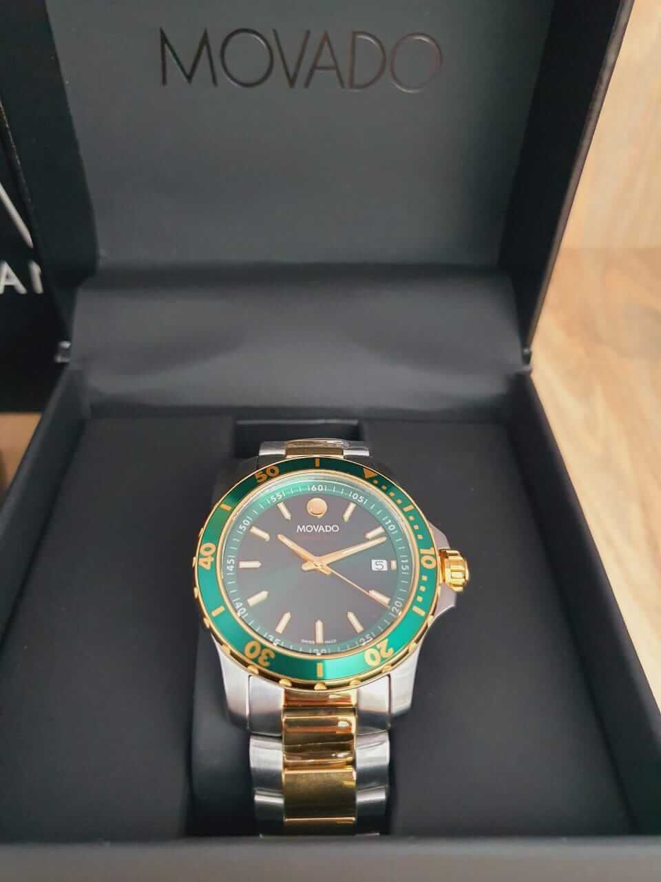  Shop Authentic Movado Series 800 Green Dial Two Tone Steel Strap Watch for Men - 2600147 - Luxxuri