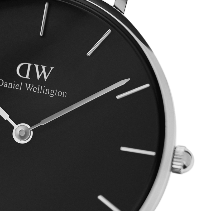  Shop Authentic Daniel Wellington Classic Petite Bondi Black Dial White Leather Strap Watch For Women - DW00100284 - Luxxuri