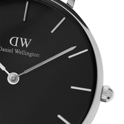  Shop Authentic Daniel Wellington Classic Petite Bondi Black Dial White Leather Strap Watch For Women - DW00100284 - Luxxuri