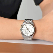  Shop Authentic Tissot Couturier Chronograph White Dial Silver Steel Strap Watch For Men - T035.617.11.031.00 - Luxxuri