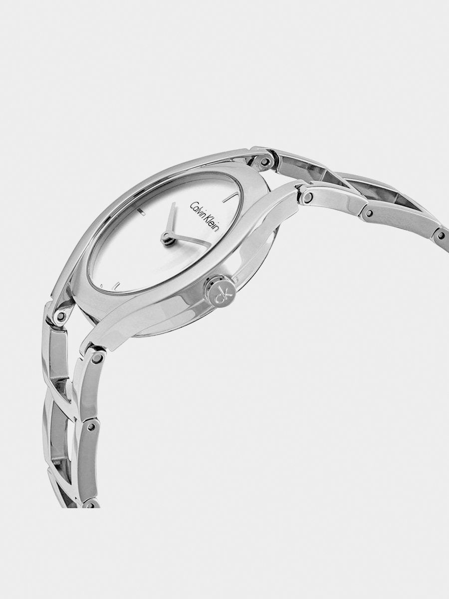  Shop Authentic Calvin Klein Class White Dial Silver Steel Strap Watch for Women - K6R23126 - Luxxuri