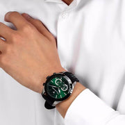  Shop Authentic Maserati Traguardo Chronograph Green Dial Black Silicone Strap Watch For Men - R8871612043 - Luxxuri