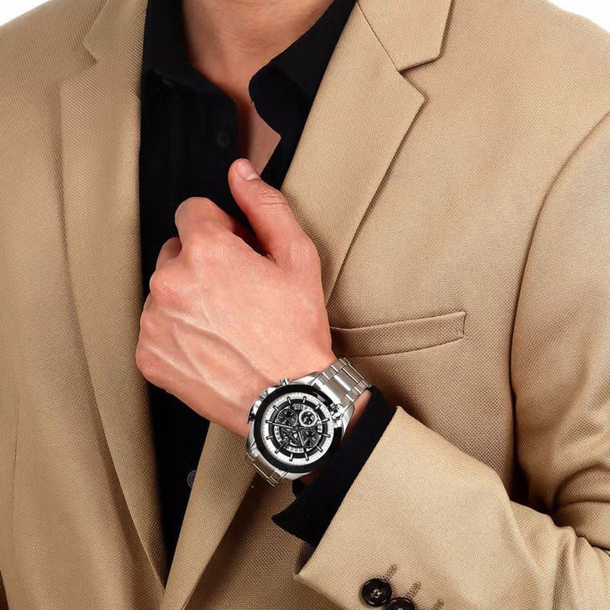  Shop Authentic Maserati Traguardo Chronograph Black Dial Silver Steel Strap Watch For Men - R8873612059 - Luxxuri
