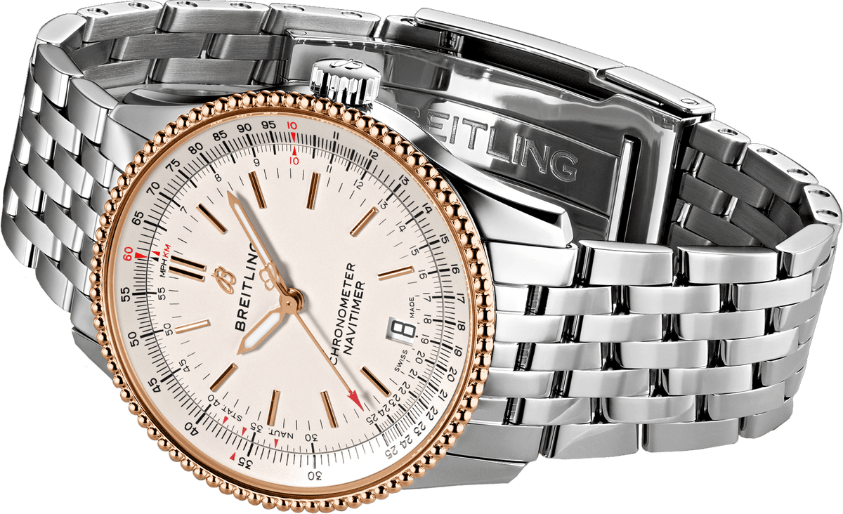  Shop Authentic Breitling Navitimer Automatic 38mm Stainless Steel Mens Watch - A17325211G1A1 - Luxxuri