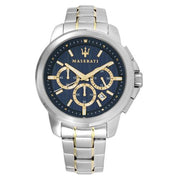  Shop Authentic Maserati Successo 44mm Chronograph Quartz Blue Dial Silver Steel Strap Watch For Men - R8873621016 - Luxxuri