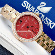  Shop Authentic Swarovski Daytime Quartz Coral Dial Rose Gold Steel Strap Watch for Women - 5182250 - Luxxuri