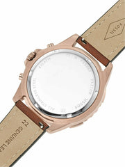  Shop Authentic Fossil Garrett Chronograph Brown Dial Brown Leather Strap Watch for Men - FS5867 - Luxxuri