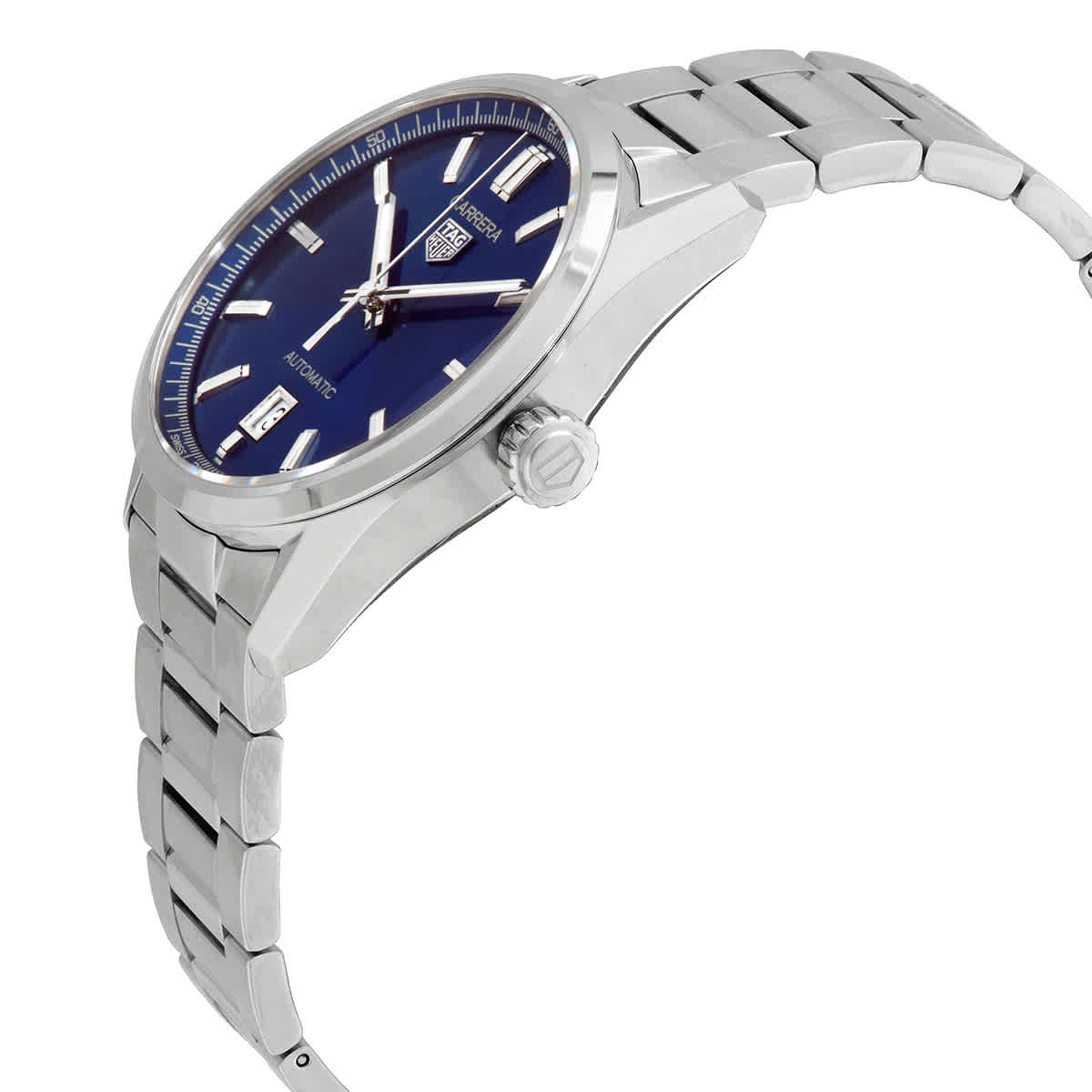  Shop Authentic Tag Heuer Carrera Date Blue Dial Silver Steel Strap Watch for Men - WBN2112.BA0639 - Luxxuri