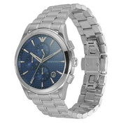  Shop Authentic Emporio Armani Chronograph Blue Dial Silver Steel Strap Watch For Men - AR11528 - Luxxuri