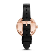  Shop Authentic Emporio Armani Rosa Quartz Mother Of Pearl White Dial Black Leather Strap Watch For Women - AR11356 - Luxxuri