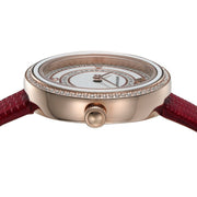  Shop Authentic Emporio Armani Two-Hand Analog White Dial Red Leather Strap Watch For Women - AR11532 - Luxxuri