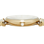  Shop Authentic Emporio Armani Gianni T Bar Analog Crystals Gold Dial Gold Steel Strap Watch For Women - AR11608 - Luxxuri