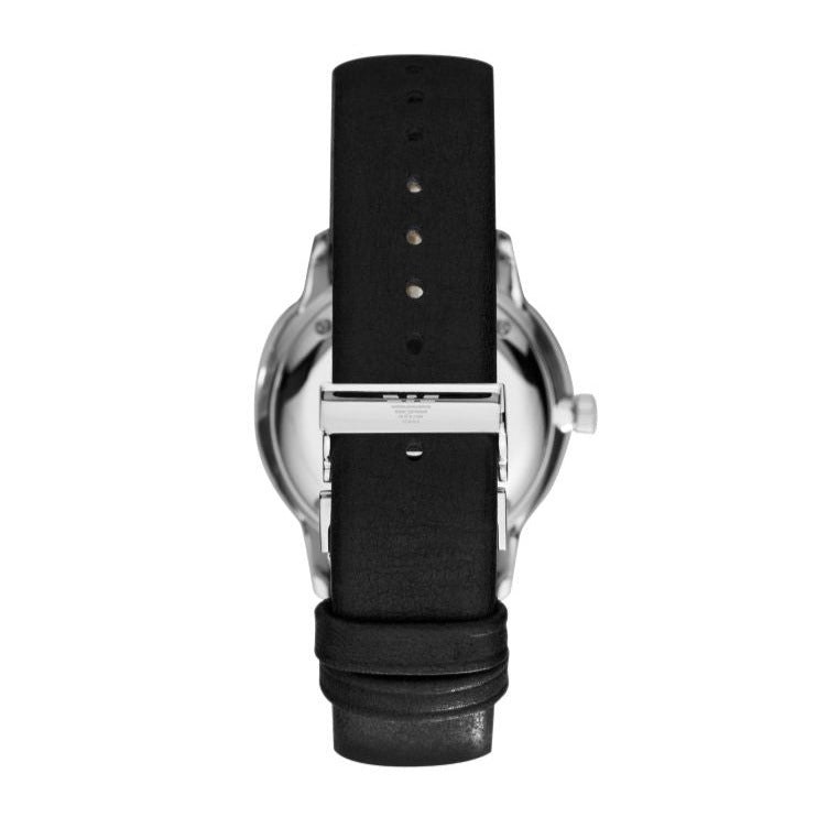  Shop Authentic Emporio Armani Gianni Quartz Black Dial Black Leather Strap Watch For Men - AR0382 - Luxxuri