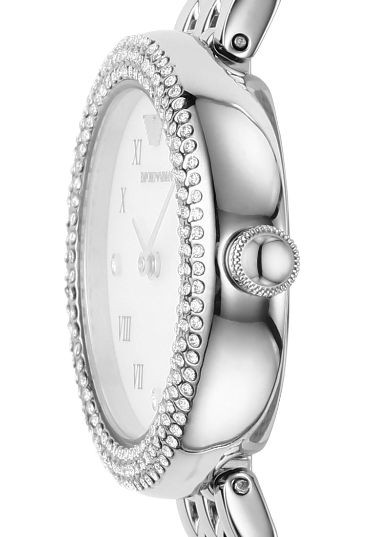  Shop Authentic Emporio Armani Rosa Quartz White Dial Silver Steel Strap Watch For Women - AR11354 - Luxxuri