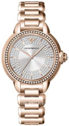  Shop Authentic Emporio Armani Mia Three Hand Crystals Silver Dial Rose Gold Steel Strap Watch For Women - AR11633 - Luxxuri