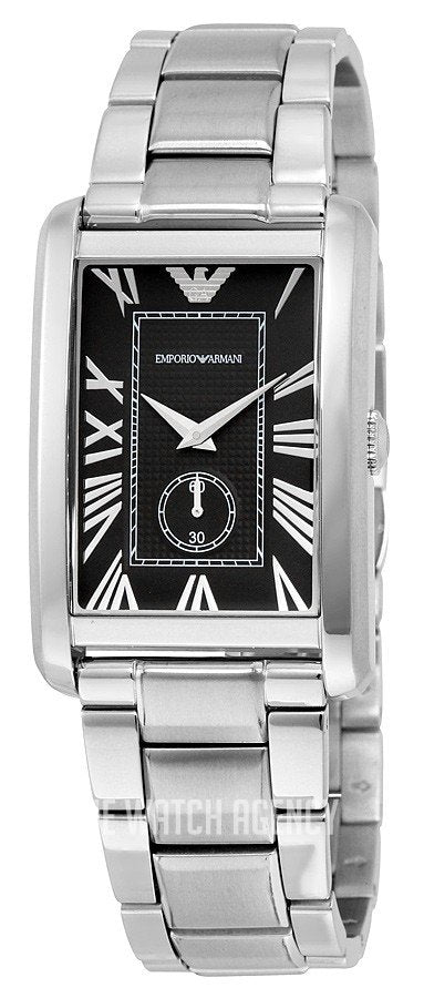  Shop Authentic Emporio Armani Classic Analog Black Dial Silver Steel Strap Watch For Men - AR1608 - Luxxuri