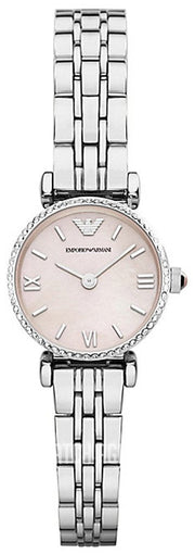  Shop Authentic Emporio Armani Classic Gianni T Bar Crystals Pink Dial Silver Steel Strap Watch For Women - AR1781 - Luxxuri
