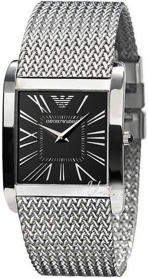  Shop Authentic Emporio Armani Classic Black Dial Silver Mesh Bracelet Watch For Women - AR2013 - Luxxuri