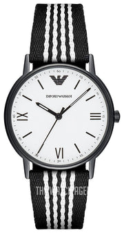  Shop Authentic Emporio Armani Kappa Analog White Dial Two Tone Nylon Strap Watch For Men - AR80004 - Luxxuri