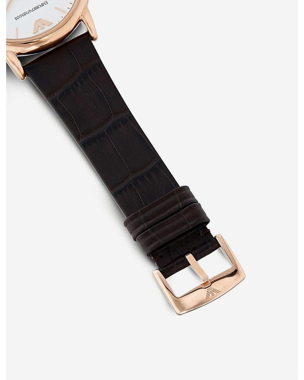  Shop Authentic Emporio Armani Luigi White Dial Brown Leather Strap Watch For Men - AR2502 - Luxxuri