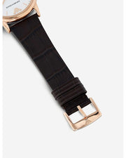 Shop Authentic Emporio Armani Luigi White Dial Brown Leather Strap Watch For Men - AR2502 - Luxxuri