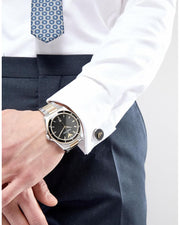  Shop Authentic Emporio Armani Quartz Black Dial Two Tone Steel Strap Watch For Men - AR80017 - Luxxuri