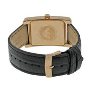  Shop Authentic Emporio Armani Classic Black & Rose Gold Dial Black Leather Strap Watch For Men - AR0168 - Luxxuri