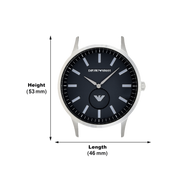  Shop Authentic Emporio Armani Renato Quartz Black Dial Silver Steel Strap  Watch For Men - AR11118 - Luxxuri