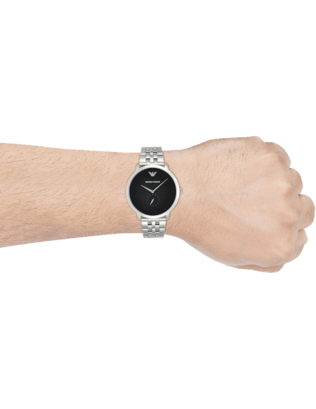  Shop Authentic Emporio Armani Classic Quartz Black Dial Silver Steel Strap Watch For Men - AR11161 - Luxxuri
