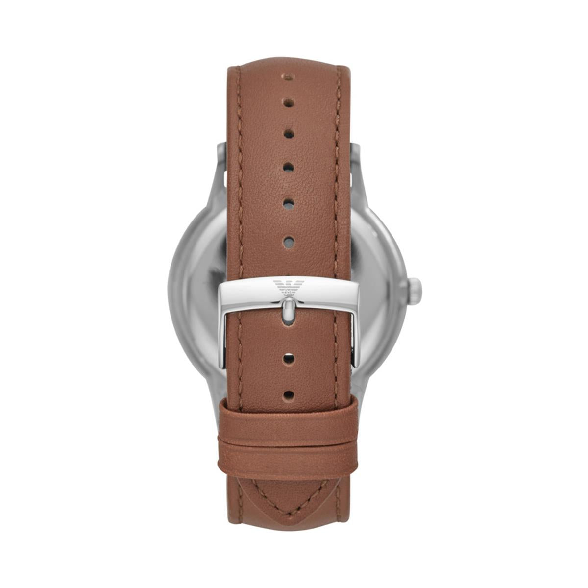  Shop Authentic Emporio Armani Renato Quartz Silver Dial Brown Leather Strap Watch For Men - AR11185 - Luxxuri