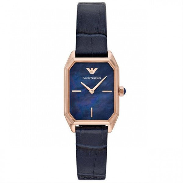  Shop Authentic Emporio Armani Gioia Quartz Mother of Pearl Blue Dial Blue Leather Strap Watch For Women - AR11426 - Luxxuri