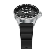Emporio Armani World Explorer Solar Black Dial Black Silicone Strap Watch for Men - AR11788
