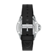 Emporio Armani World Explorer Solar Black Dial Black Silicone Strap Watch for Men - AR11788