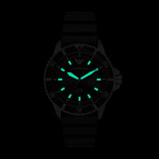 Emporio Armani World Explorer Solar Black Dial Black Silicone Strap Watch for Men - AR11788