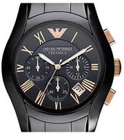  Shop Authentic Emporio Armani Valente Ceramica Chronograph Black Dial Black Steel Strap Watch For Men - AR1410 - Luxxuri
