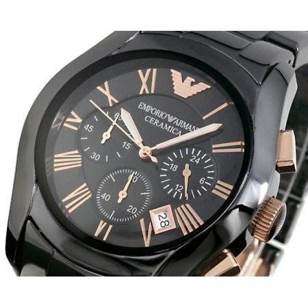  Shop Authentic Emporio Armani Valente Ceramica Chronograph Black Dial Black Steel Strap Watch For Men - AR1410 - Luxxuri