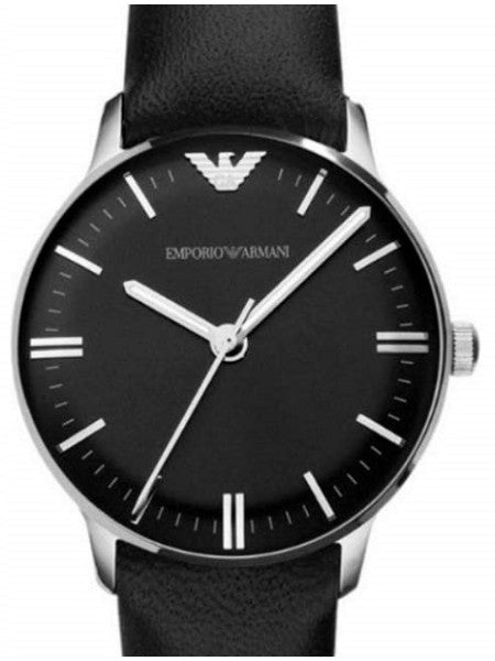  Shop Authentic Emporio Armani Classic Quartz Black Dial Black Leather Strap Watch For Women - AR1600 - Luxxuri