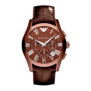  Shop Authentic Emporio Armani Valente Classic Brown Dial Brown Leather Strap Watch For Men - AR1609 - Luxxuri