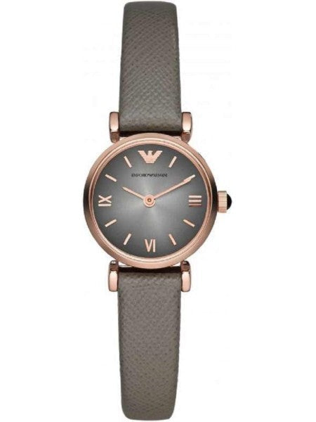  Shop Authentic Emporio Armani Gianni T Bar Quartz Gray Dial Gray Leather Strap Watch For Women - AR1727 - Luxxuri