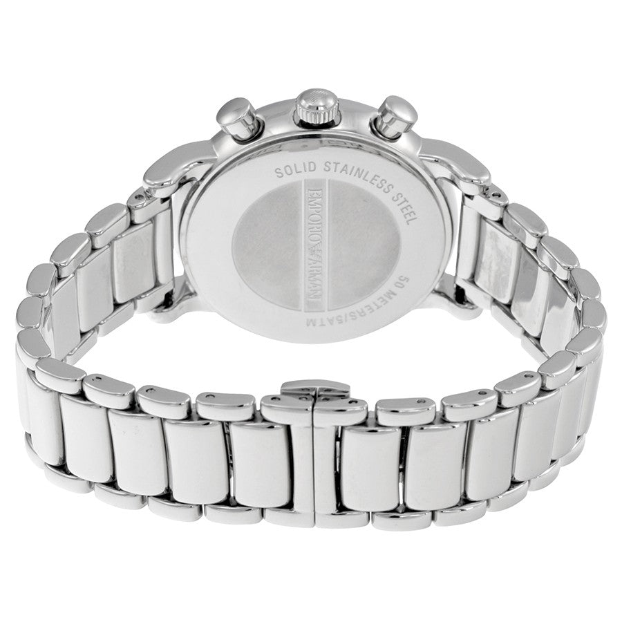  Shop Authentic Emporio Armani Chronograph Black Dial Silver Steel Strap Watch For Men - AR1853 - Luxxuri