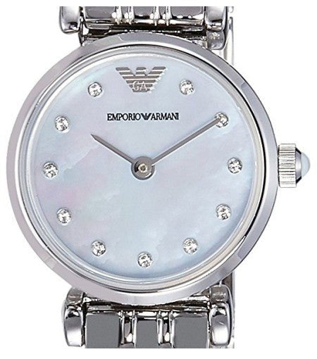  Shop Authentic Emporio Armani Gianni Blue Dial Silver Steel Strap Watch For Women - AR1961 - Luxxuri