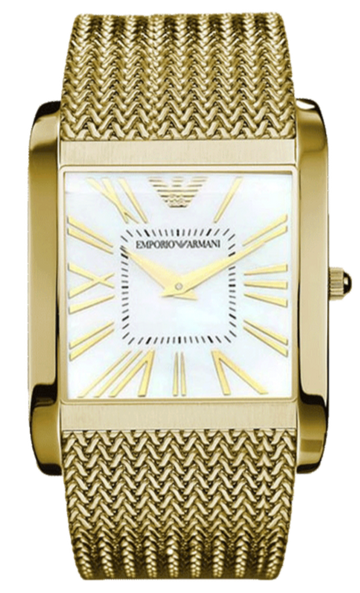  Shop Authentic Emporio Armani Mother of Pearl Dial Gold Mesh Bracelet Watch For Men - AR2016 - Luxxuri